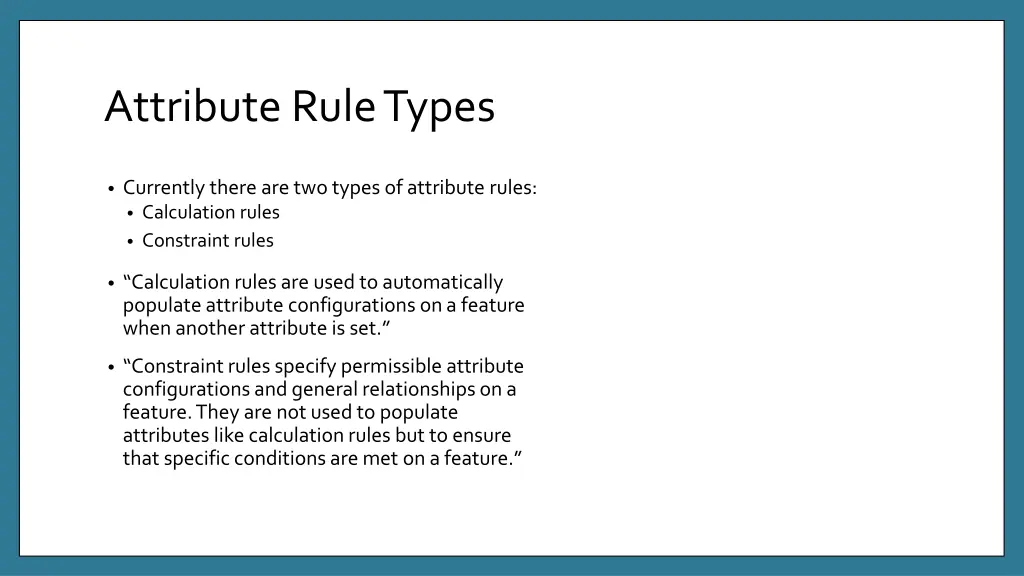 attribute rule types