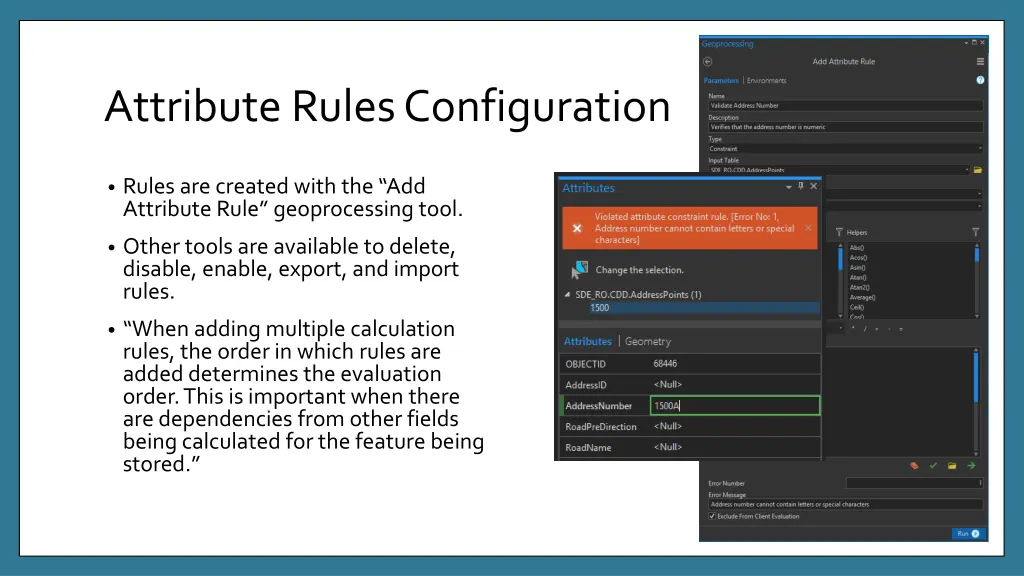attribute rules configuration