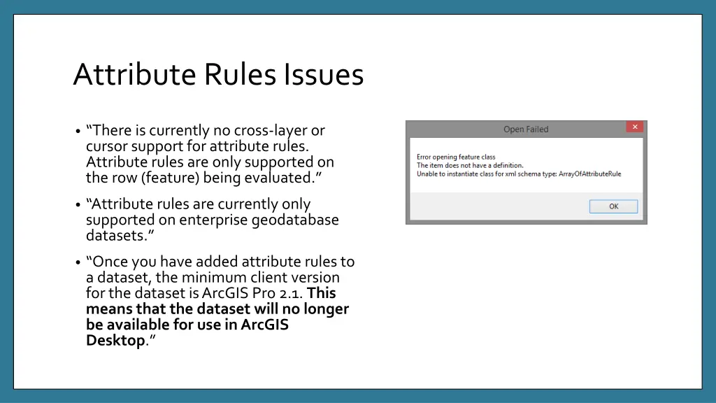 attribute rules issues