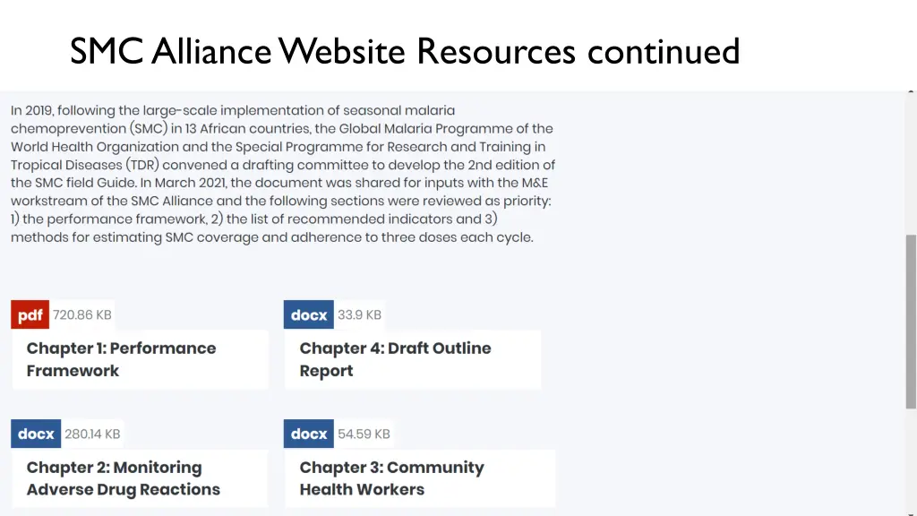 smc alliance website resources continued