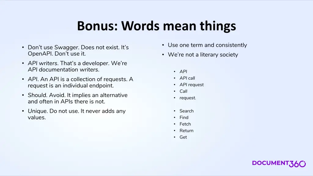 bonus words mean things