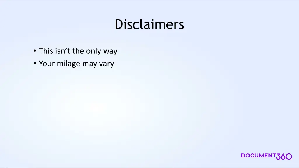disclaimers