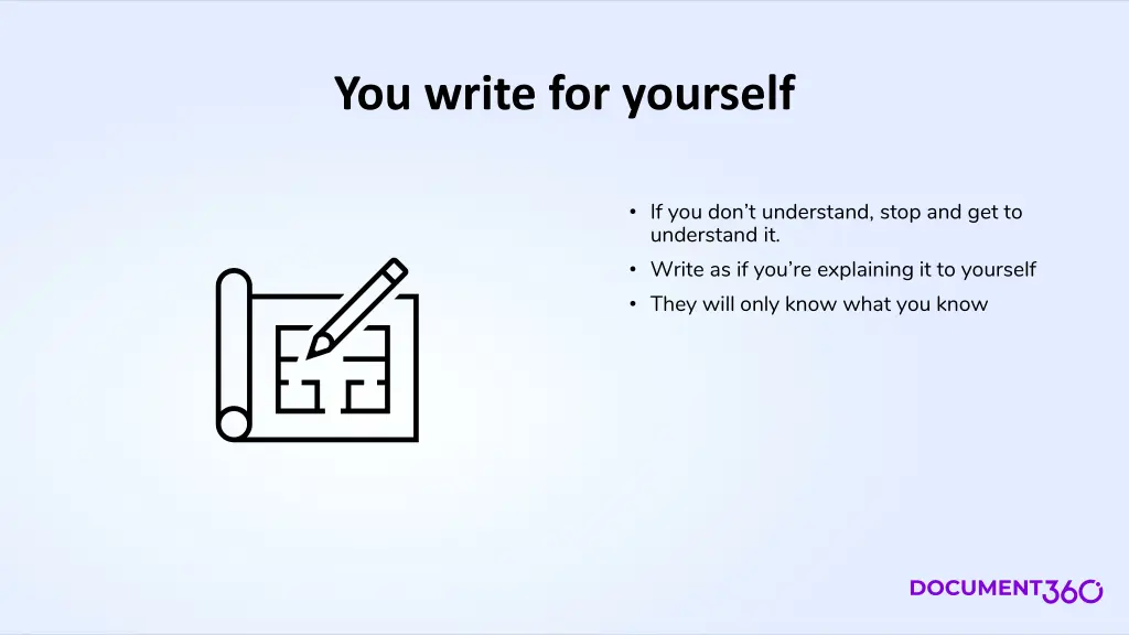 you write for yourself