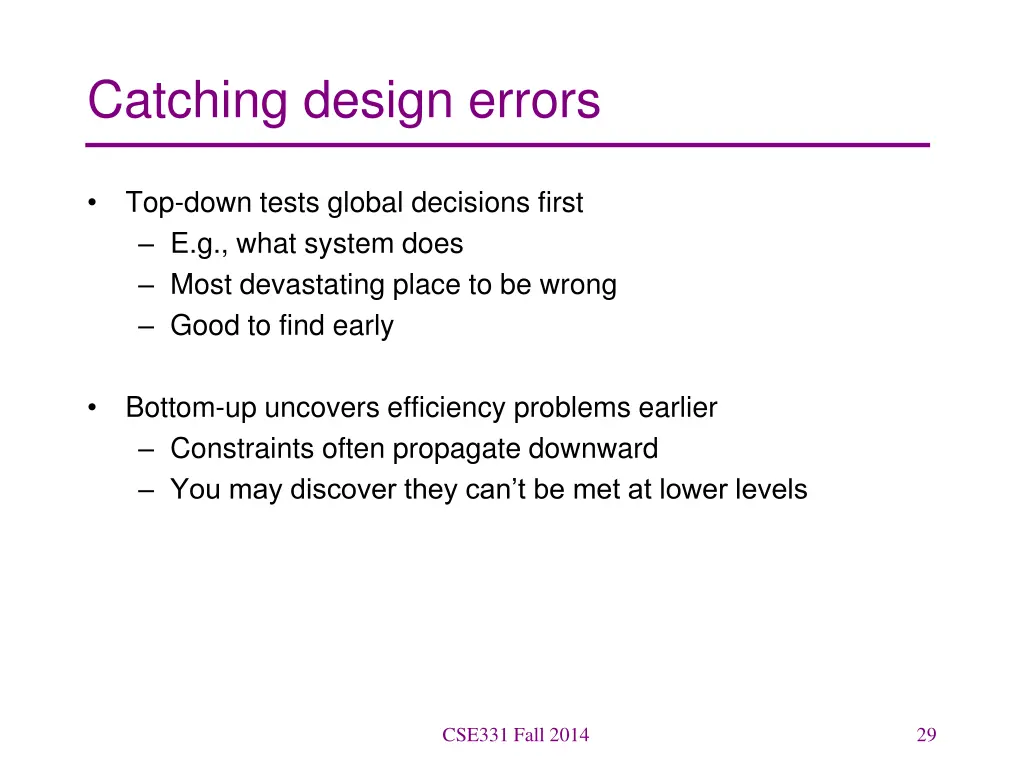 catching design errors