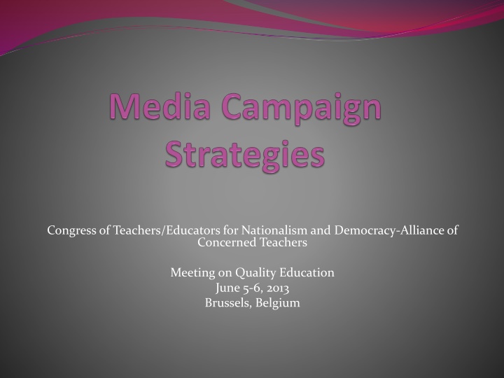 congress of teachers educators for nationalism
