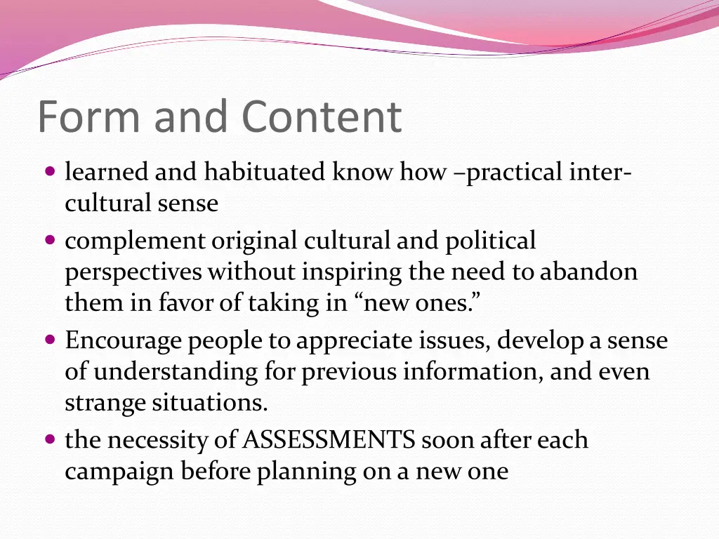 form and content