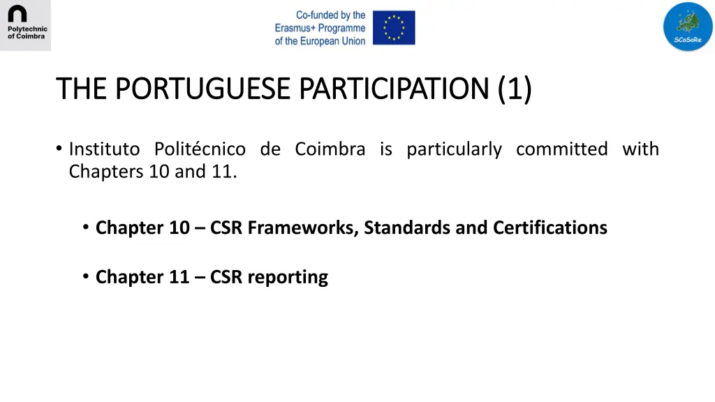 the portuguese participation 1 the portuguese