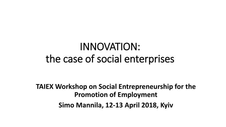 innovation innovation case of social social