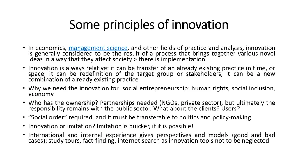 some some principles principles of