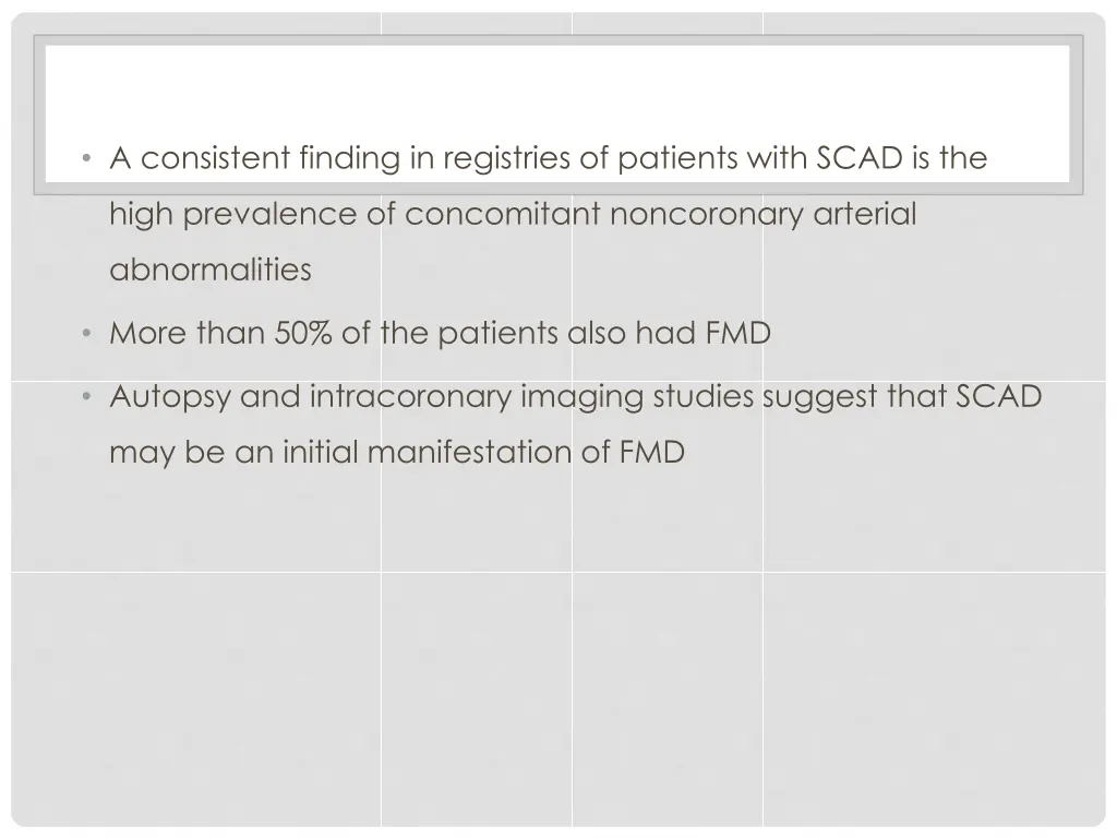 a consistent finding in registries of patients