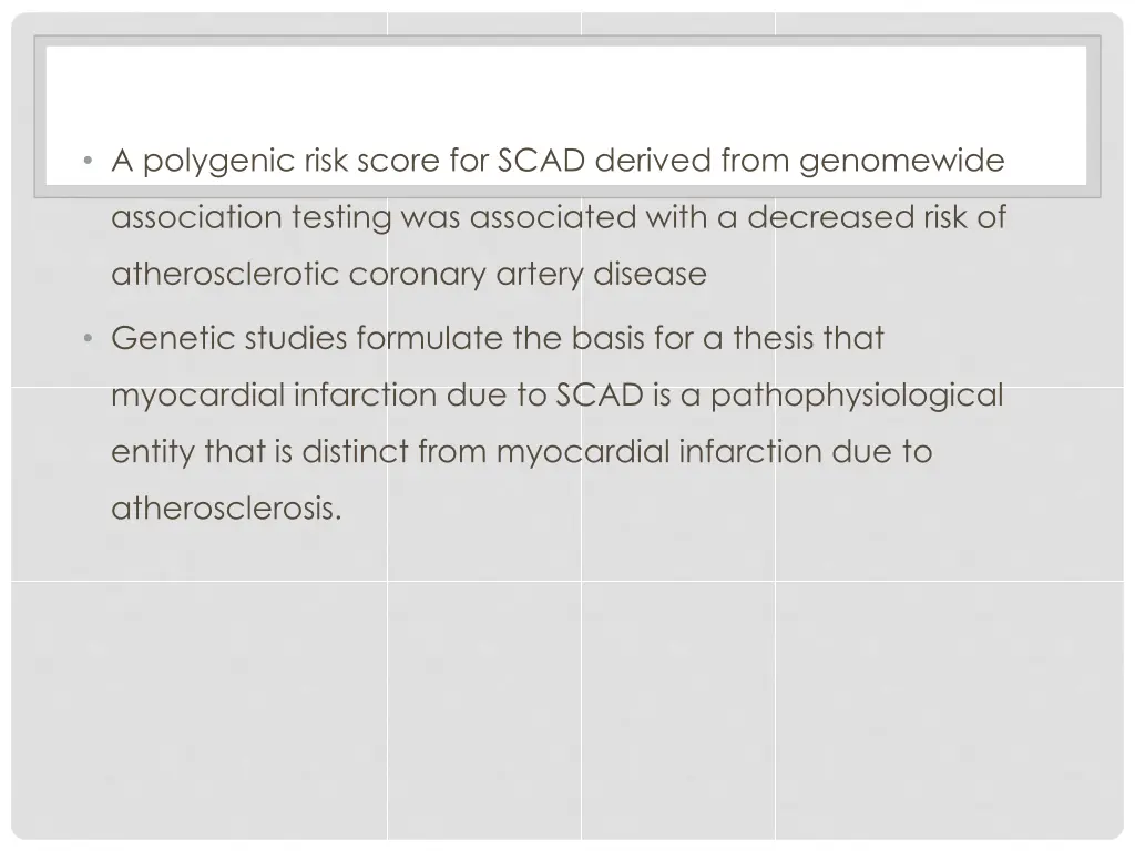 a polygenic risk score for scad derived from