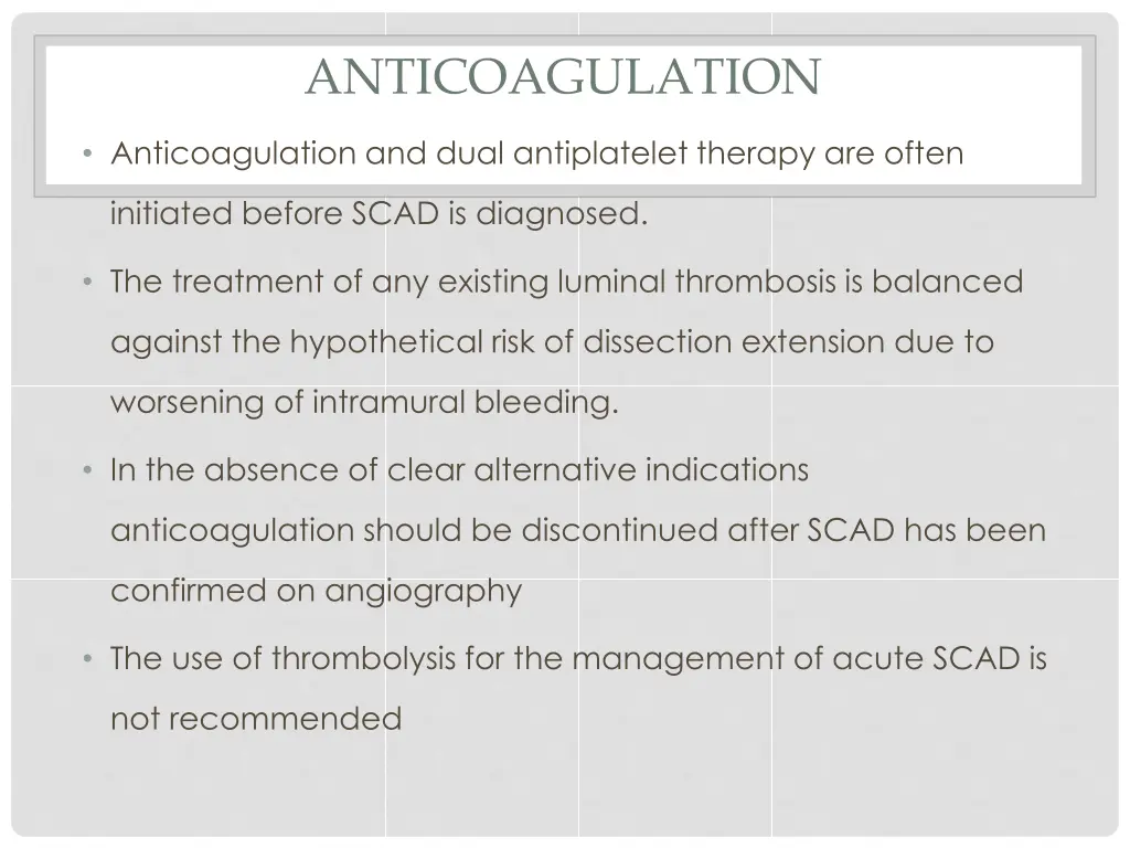 anticoagulation