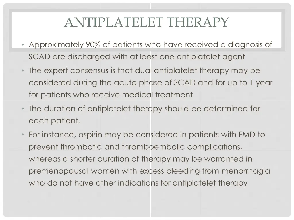 antiplatelet therapy