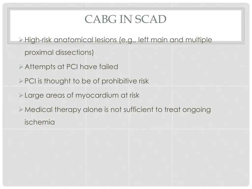 cabg in scad