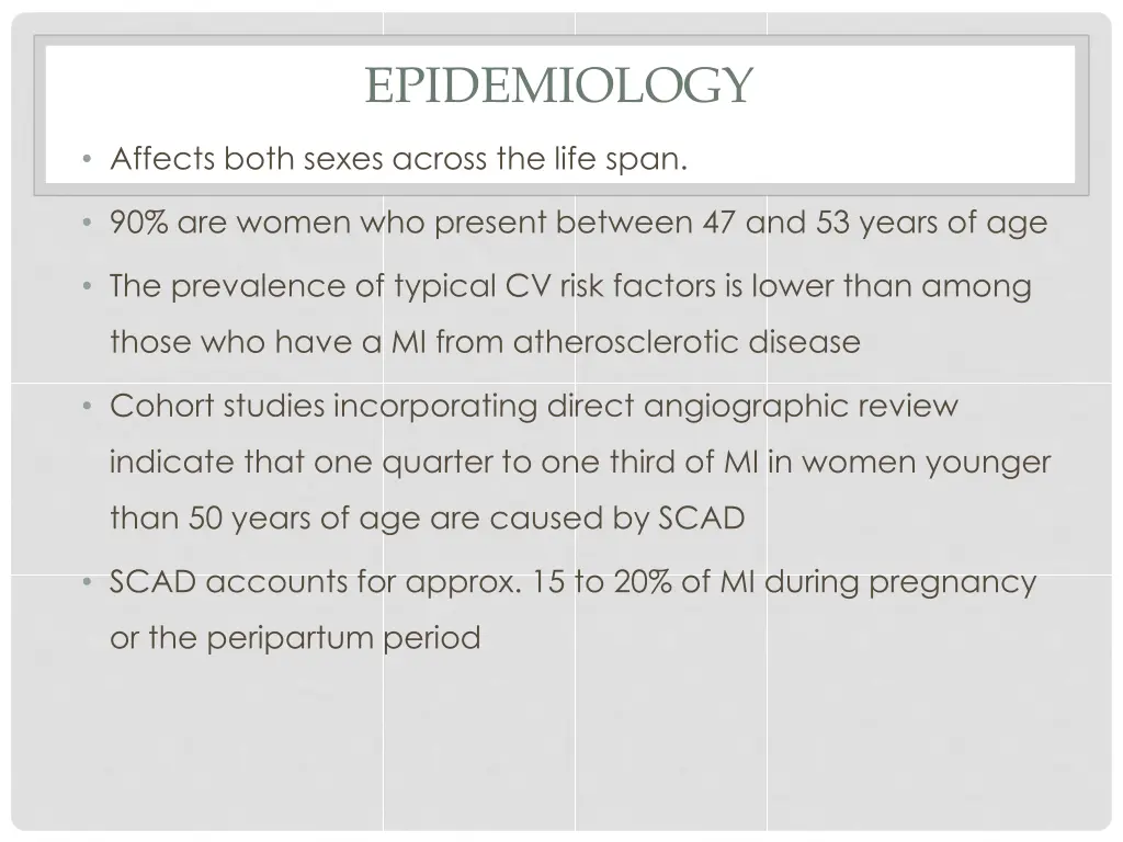 epidemiology