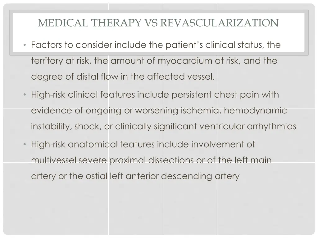 medical therapy vs revascularization