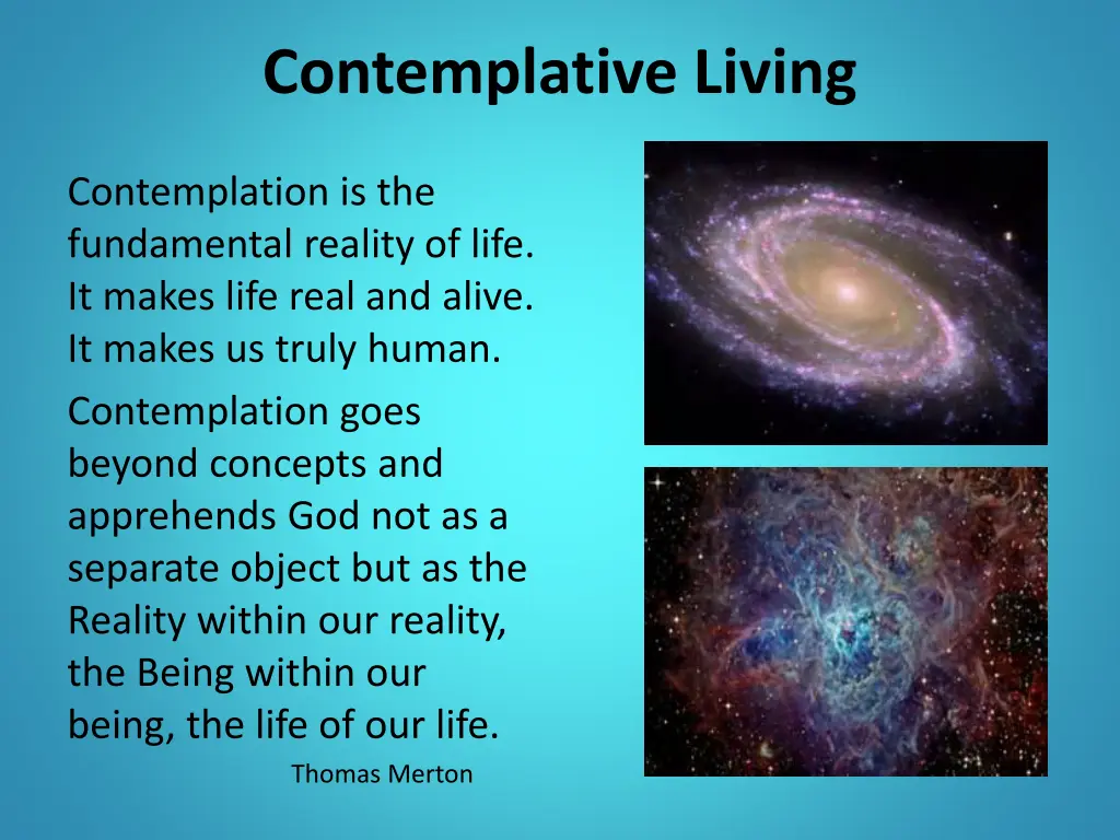 contemplative living