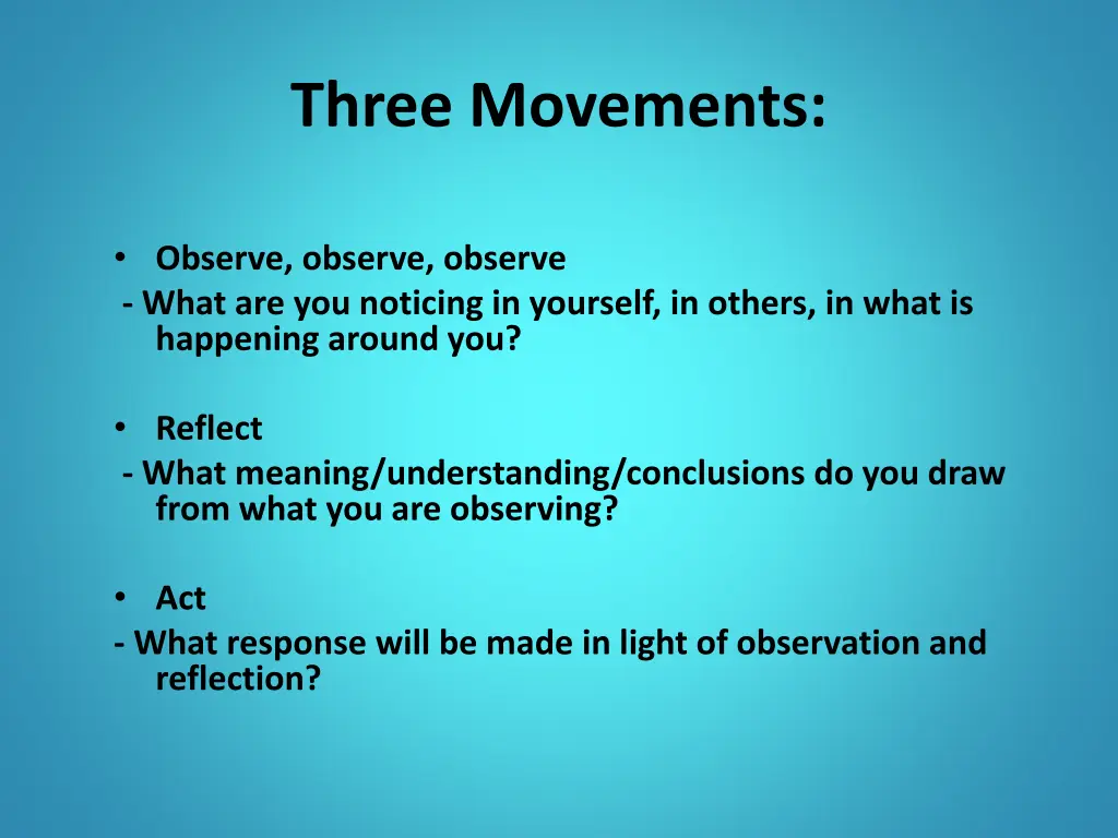 three movements