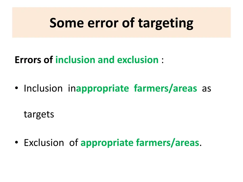 some error of targeting