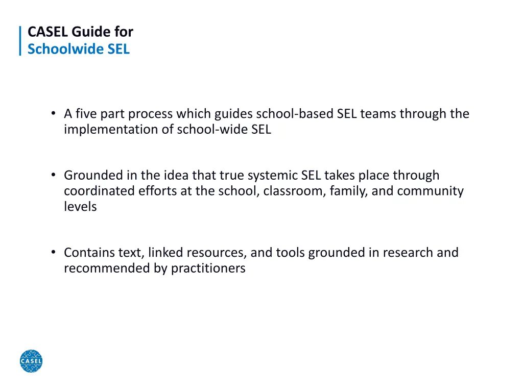 casel guide for schoolwide sel