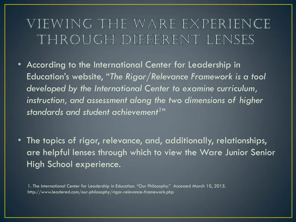 viewing the ware experience viewing the ware