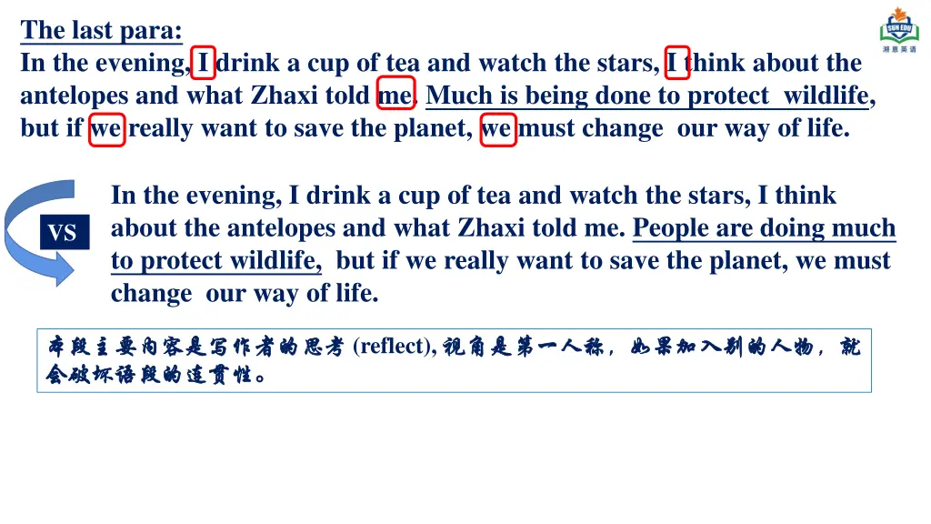 the last para in the evening i drink