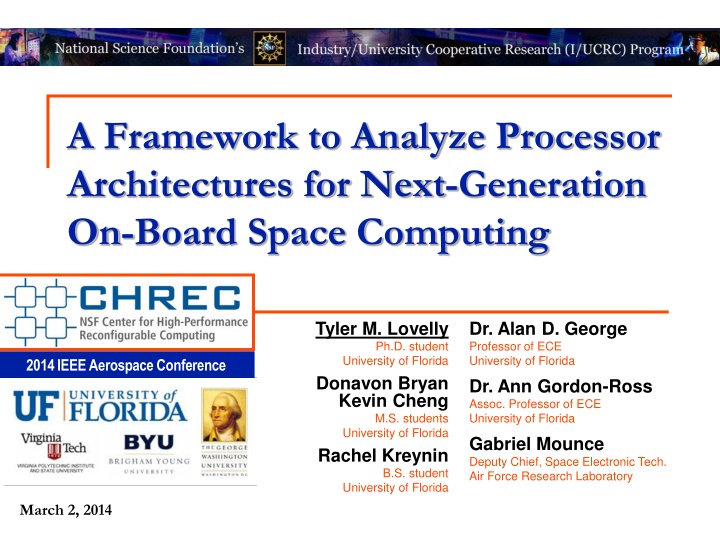 a framework to analyze processor architectures