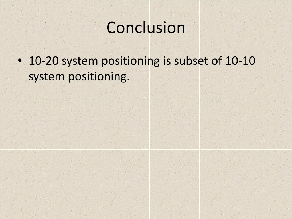 conclusion