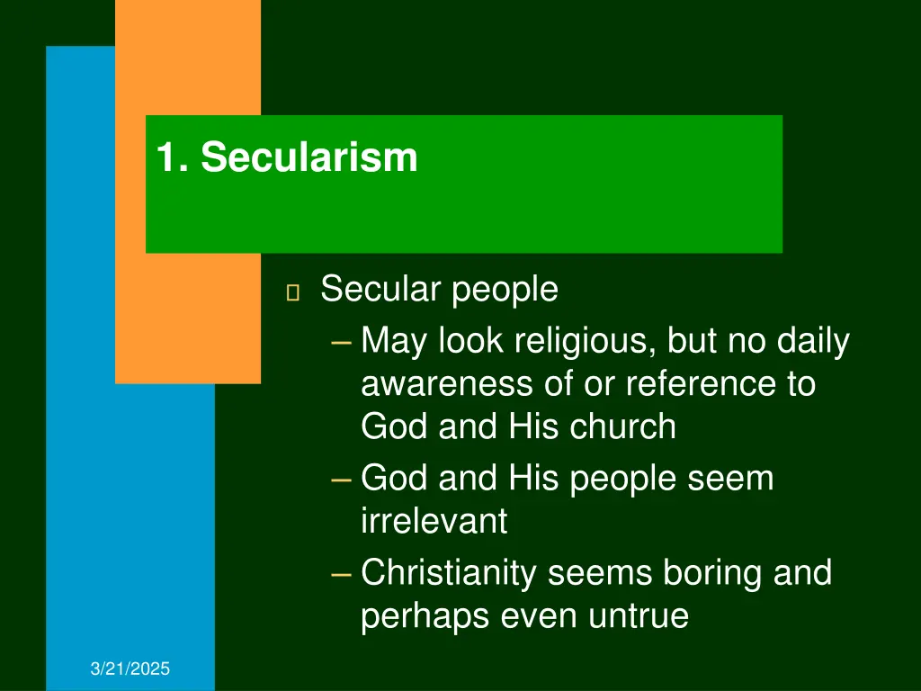 1 secularism