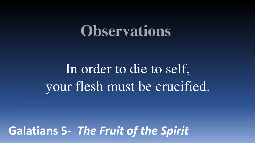 observations 1