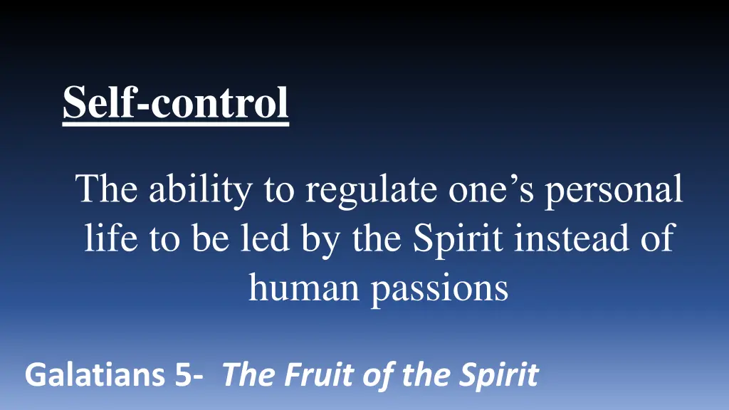 self control 1