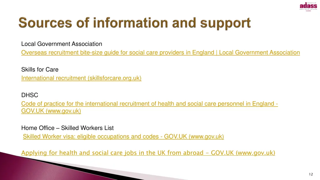 local government association overseas recruitment