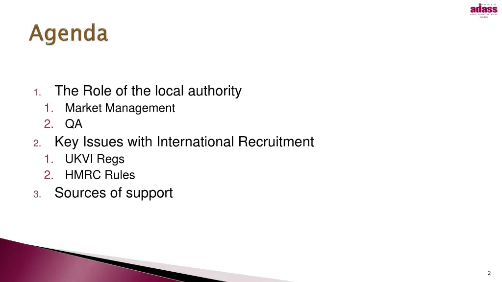 the role of the local authority market management