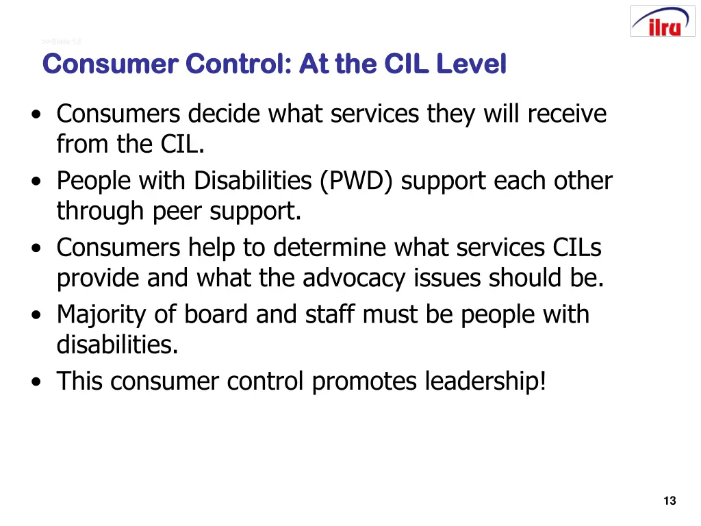 slide 13 slide 13 consumer control
