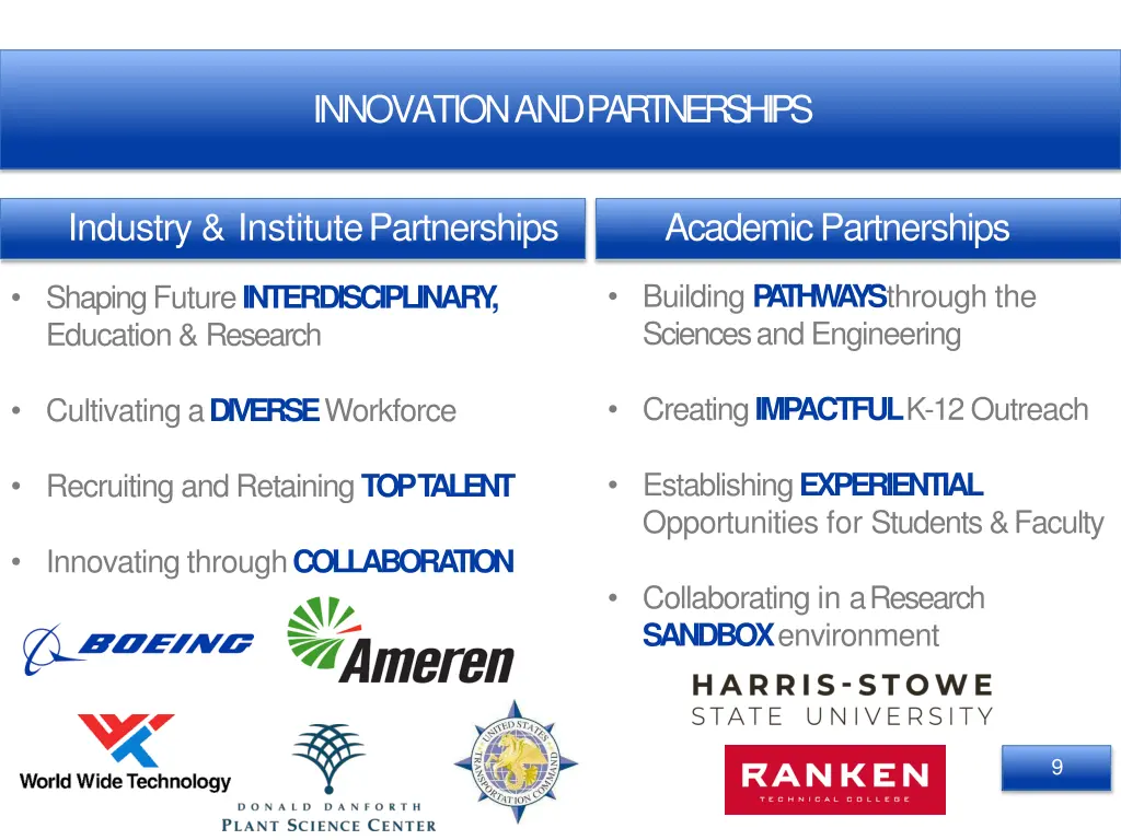 innovation andpartnerships