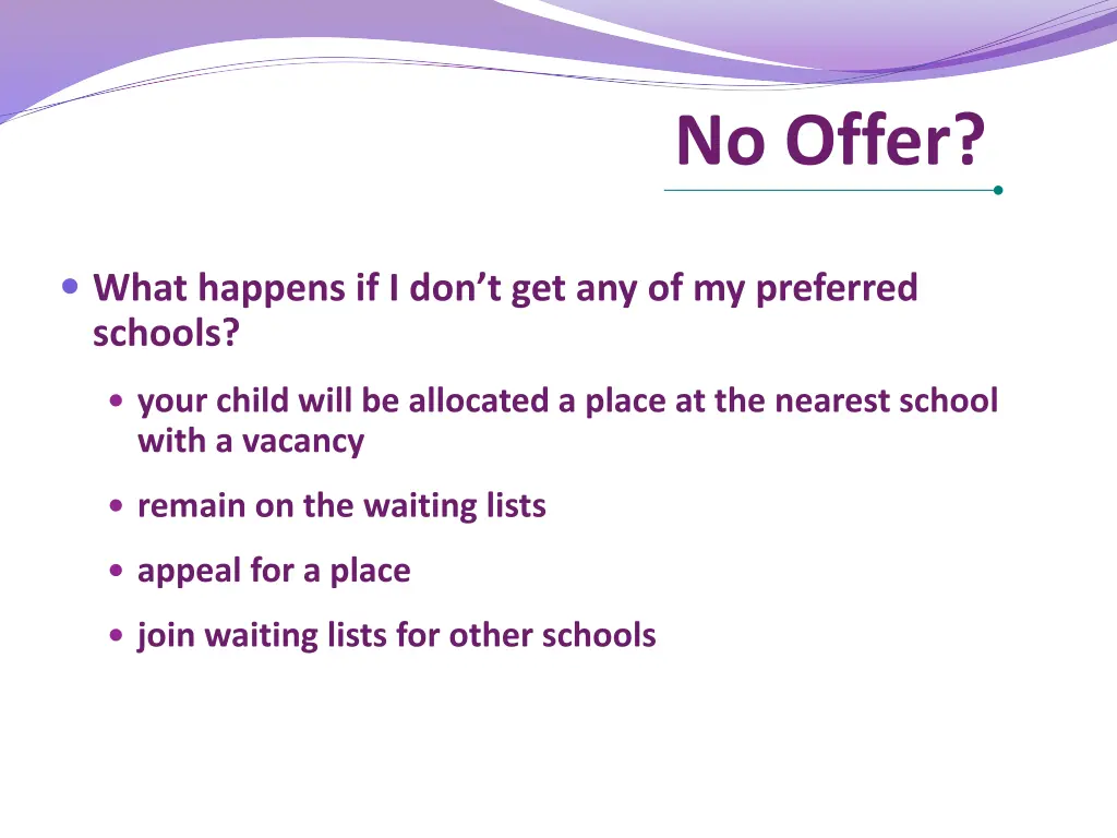 no offer