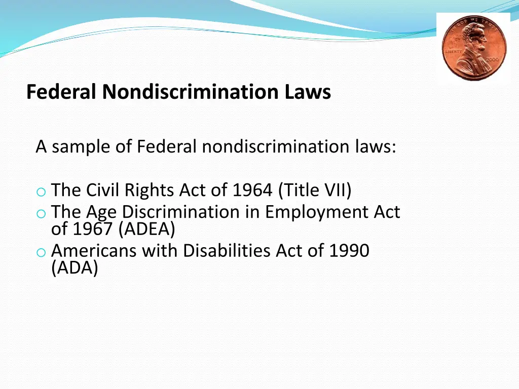 federal nondiscrimination laws