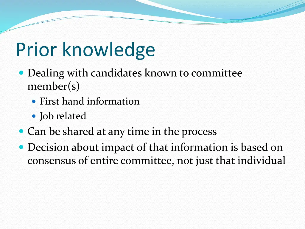 prior knowledge