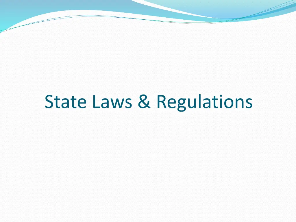 state laws regulations