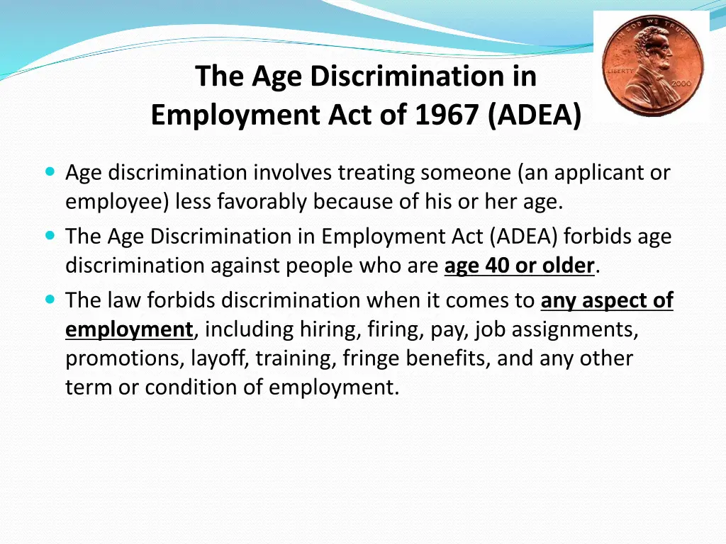 the age discrimination in employment act of 1967