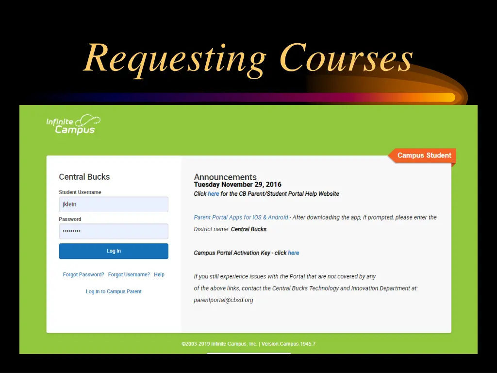 requesting courses 1