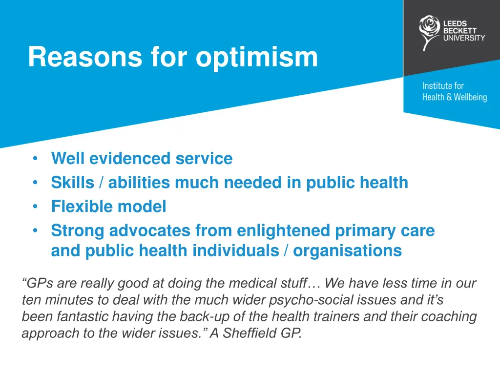 reasons for optimism