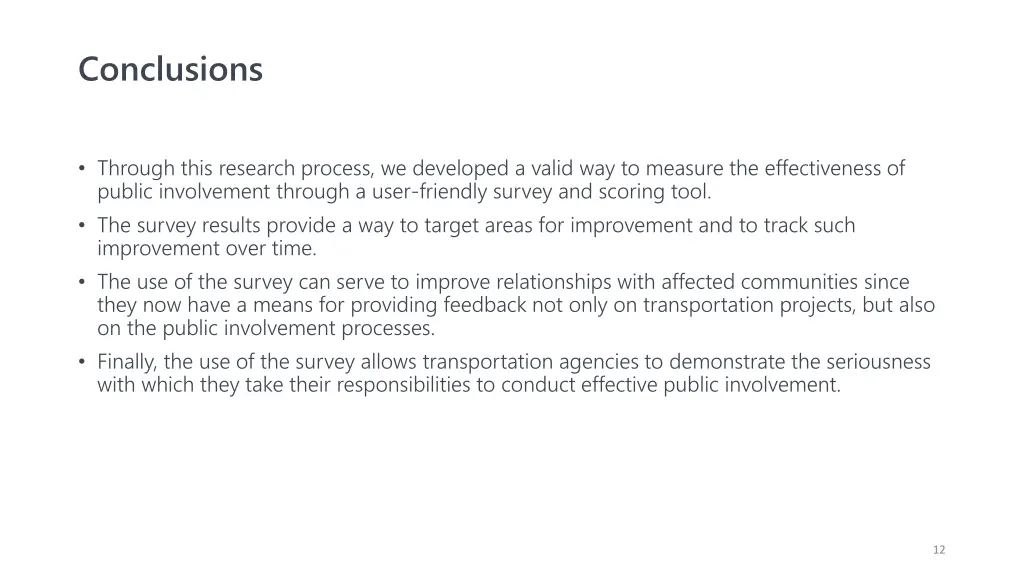 conclusions