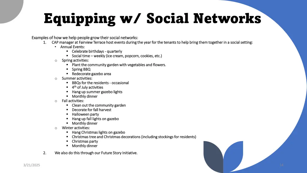 equipping w social networks