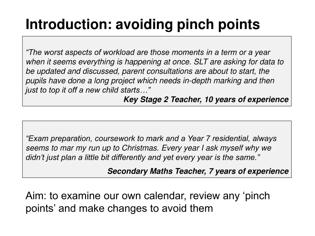 introduction avoiding pinch points