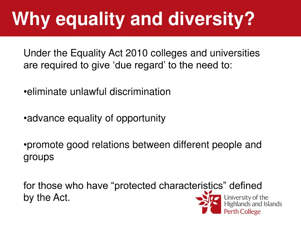 why equality and diversity