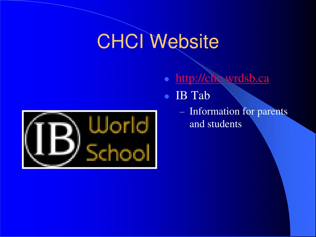 chci website