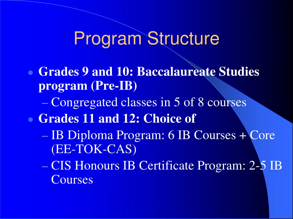 program structure