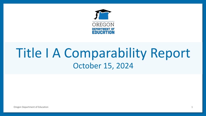 title i a comparability report october 15 2024