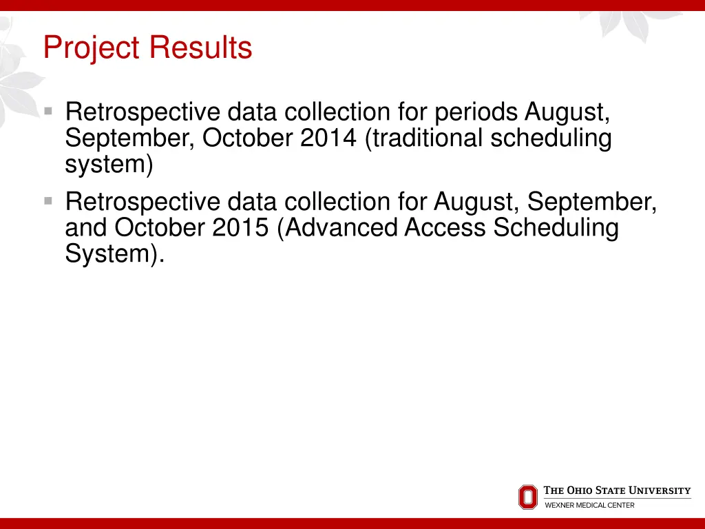 project results
